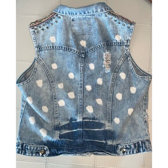 Vintage Boom Boom Jeans Spike Studded Denim Vest - Picture 8 of 11